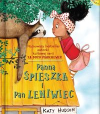 Okładka książki na której widać dziewczynkę i leniwca na dachu domu.