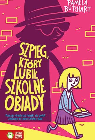 okładka różowa z rysunkiem uciekającej dziewczynki i cieniem