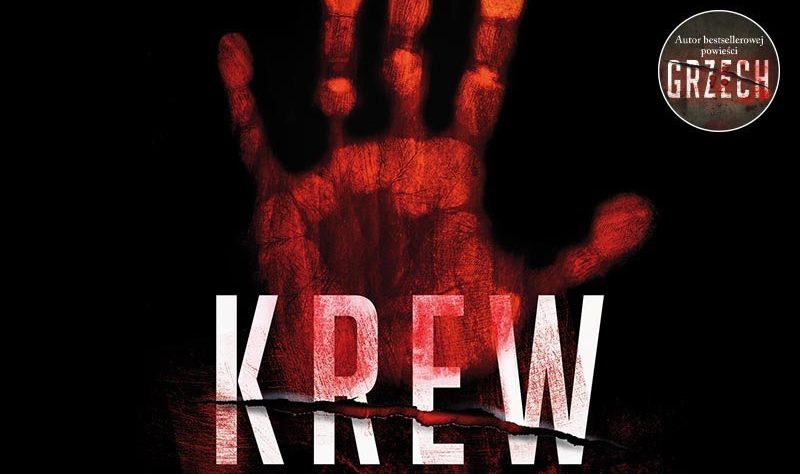 Na czarnym tle czerwony odcisk dłoni