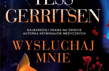 Ciemna okładka ze śladami krwi i złotą rybką