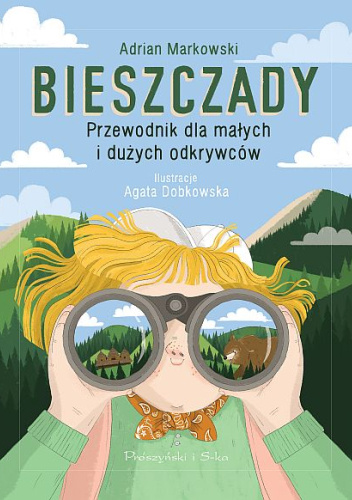 Dziecko w czapce patrzące przez lornetkę