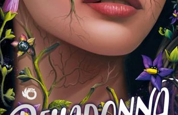 Twarz kobiety z kwiatami